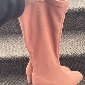 Women's Pink Knee-High Boots